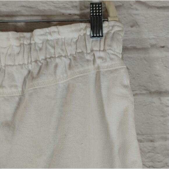 O Zara Big Girls White Paperbag High Rise Cotton Denim Jean Skirt NWT Size 11-12 - Picture 6 of 9